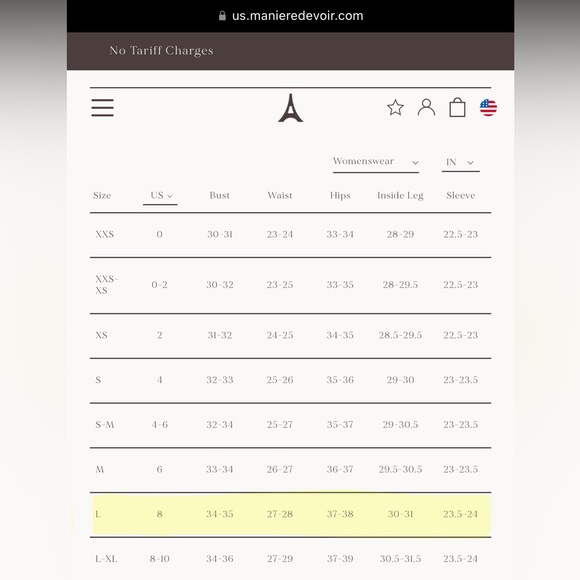 Manière de Voir Black Wrap Skirt w/ Silver Chain Belt | Size US 8, NWT - Picture 10 of 10